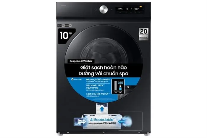  Máy giặt Samsung AI EcoBubble Inverter 10 kg WW10DG6U34LBSV