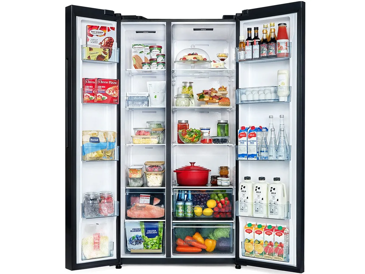 Tủ lạnh Hitachi Inverter Side by Side 656 lít HRSN9713ESGBKVN