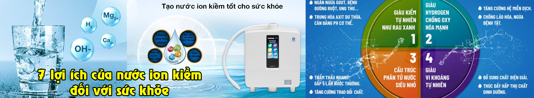 7 lợi ích của nước ion kiềm đối với sức khỏe